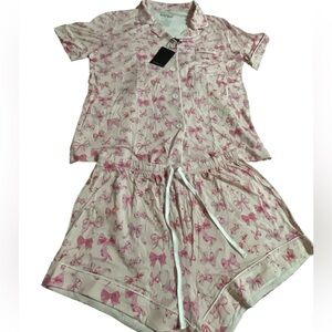 Katie J NYC Pink Floral Pajama Set